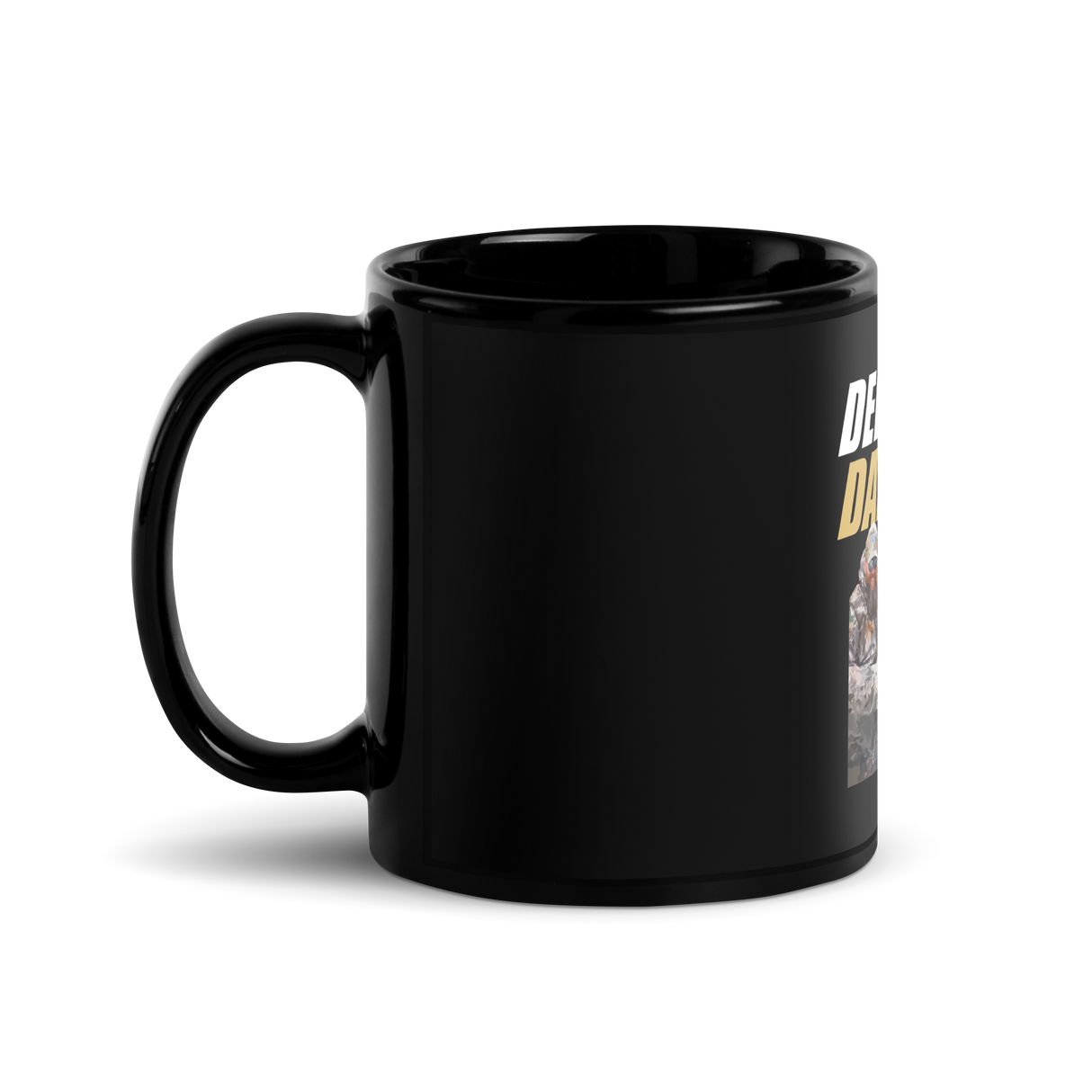 Icey-Tek Deer Blind Dad Joke Black Glossy Mug