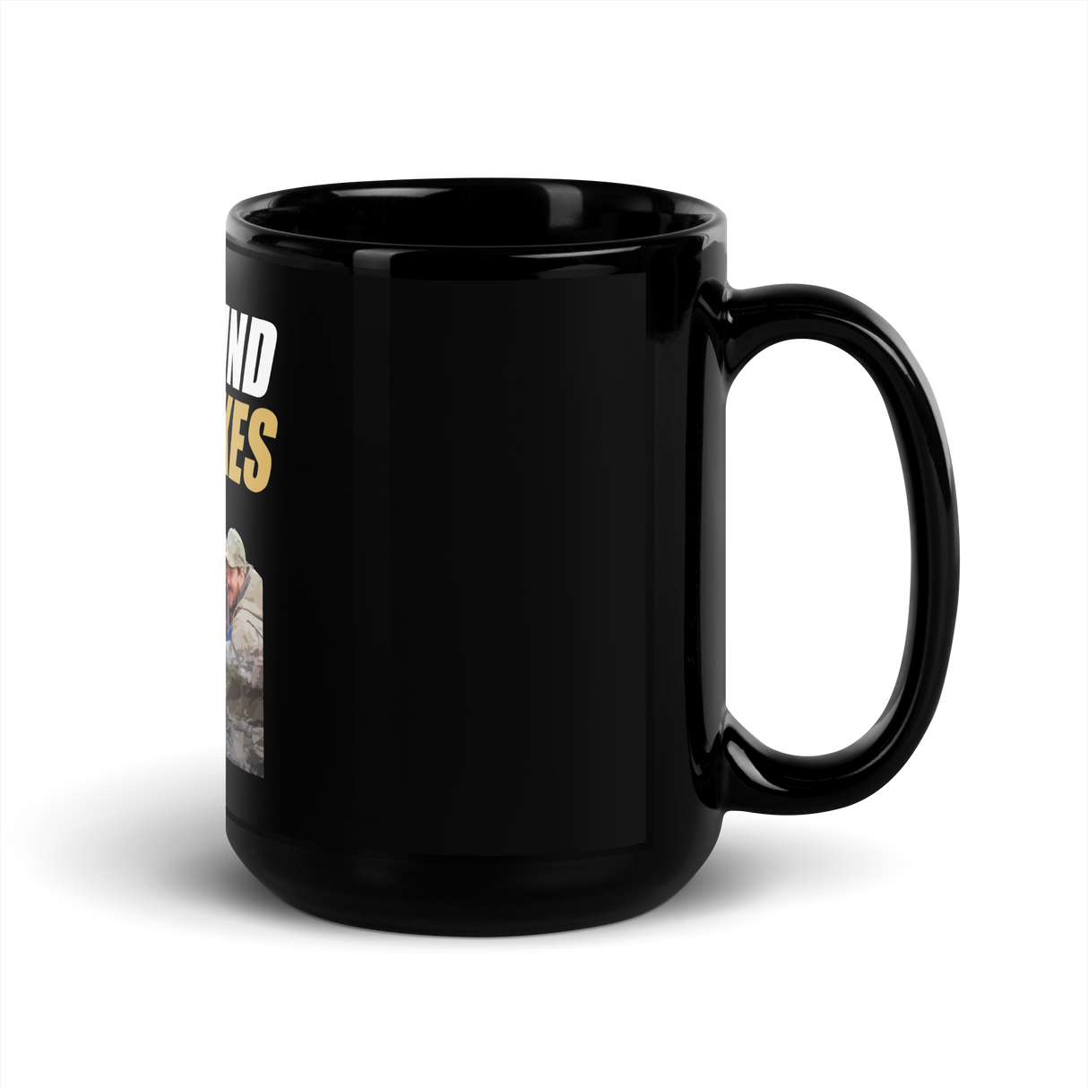 Icey-Tek Deer Blind Dad Joke Black Glossy Mug