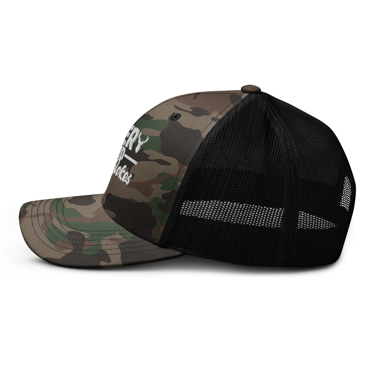 Icey-Tek Deer Blind Dad Joke Camouflage Trucker Hat