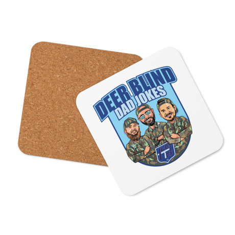 Icey-Tek Deer Blind Dad JokesCork-back coaster