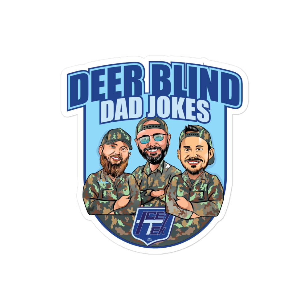 Icey-Tek Deer Blind Dad Jokes Bubble-free stickers