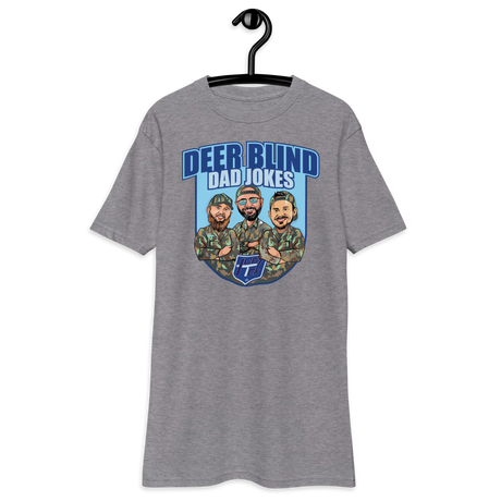 Icey-Tek Deer Blind Dad Jokes Men’s premium Heavyweight Tee