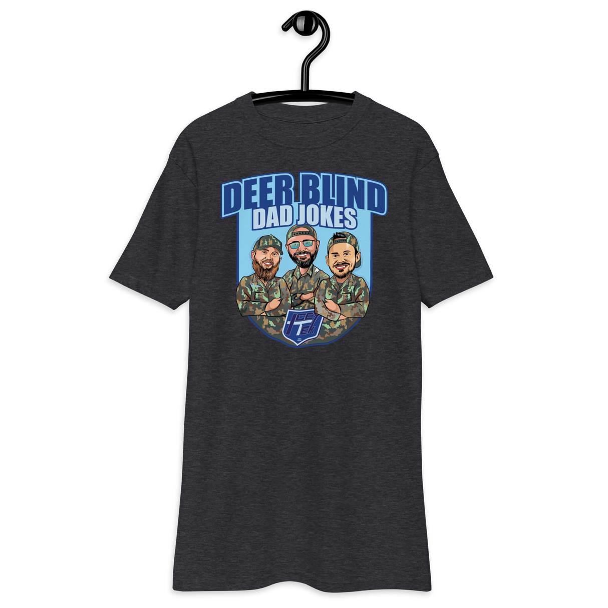 Icey-Tek Deer Blind Dad Jokes Men’s premium Heavyweight Tee