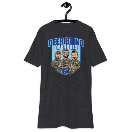 Icey-Tek Deer Blind Dad Jokes Men’s premium Heavyweight Tee