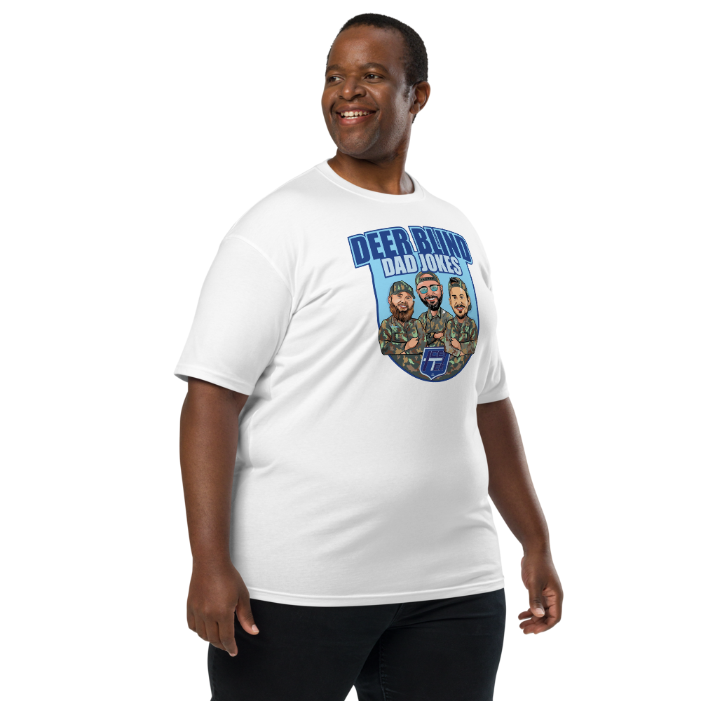 Icey-Tek Deer Blind Dad Jokes Men’s premium Heavyweight Tee