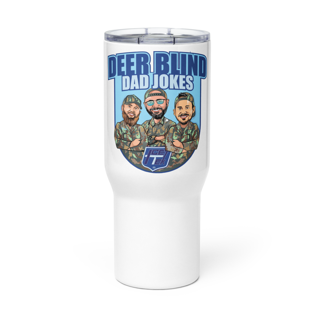 Icey-Tek Deer Blind Dad Jokes Travel Cup