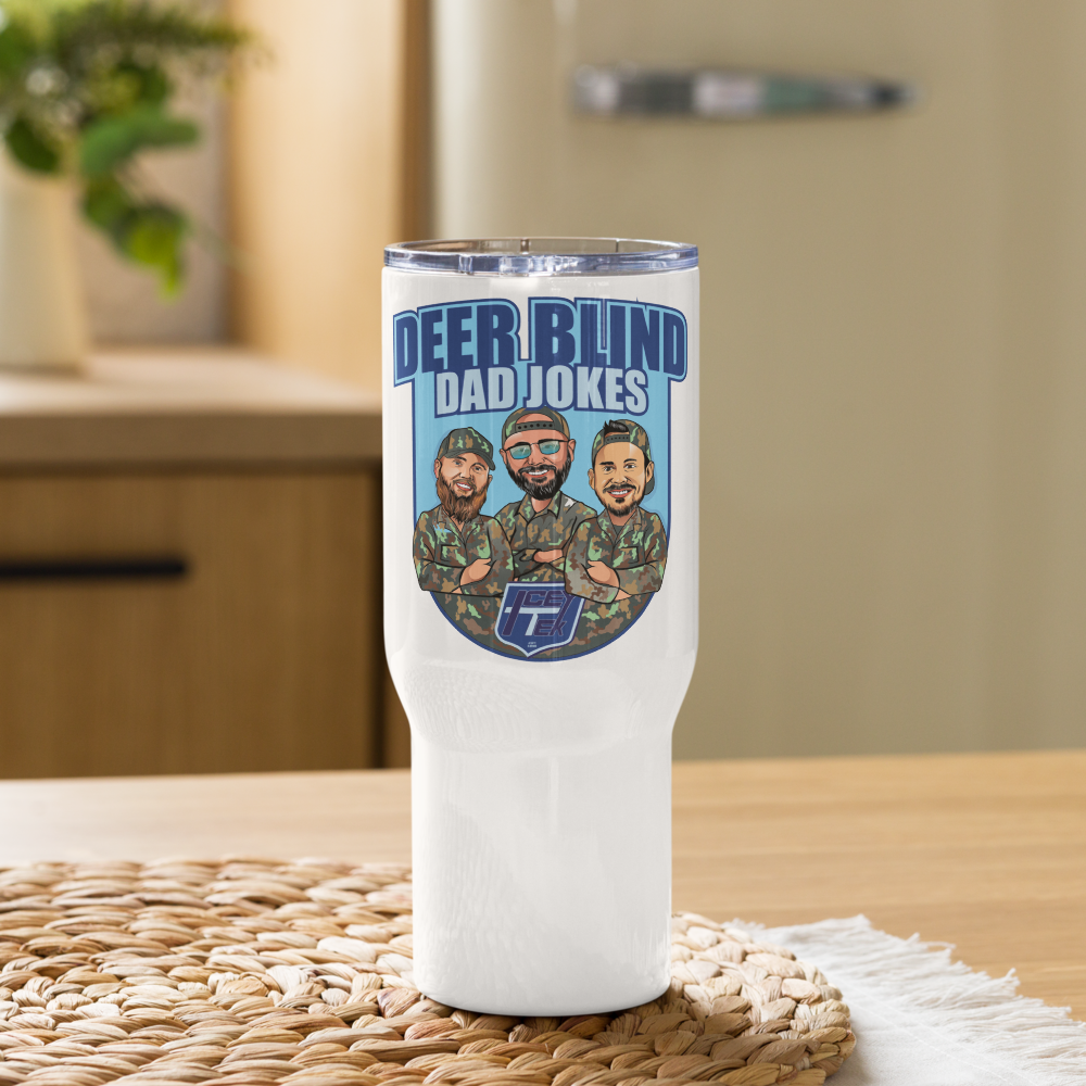 Icey-Tek Deer Blind Dad Jokes Travel Cup